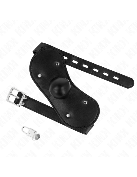KINK - BALL GAG MOUTH MASK WITH LOCK ADJUSTABLE 42-60 CM
