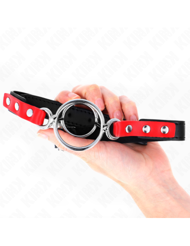 KINK - GAG WITH MULTIPLE O-RINGS 4 - 4.8 CM RED 38 X 56 CM