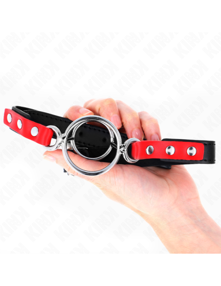 KINK - GAG WITH MULTIPLE O-RINGS 4 - 4.8 CM RED 38 X 56 CM