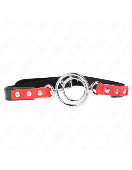 KINK - GAG WITH MULTIPLE O-RINGS 4 - 4.8 CM RED 38 X 56 CM