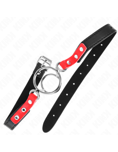 KINK - GAG WITH MULTIPLE O-RINGS 4 - 4.8 CM RED 38 X 56 CM
