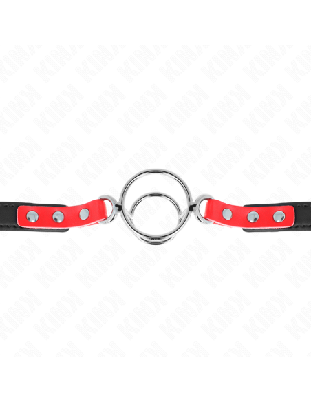 KINK - GAG WITH MULTIPLE O-RINGS 4 - 4.8 CM RED 38 X 56 CM