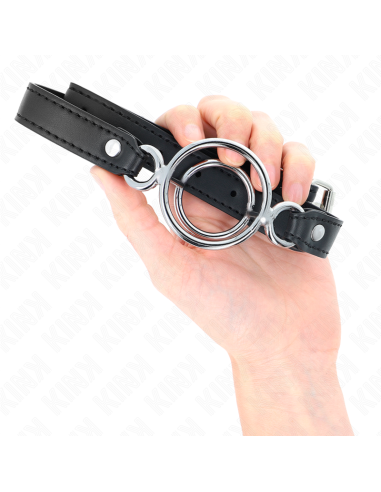 KINK - GAG WITH MULTIPLE O-RINGS 5 CM BLACK 63 X 2.5 CM