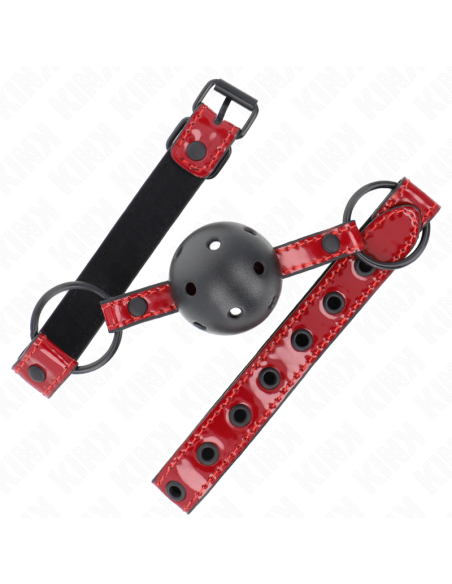 KINK - SHINY LEATHERETTE BALL 4.5 CM GAG 63.5 X 2 CM ADJUSTABLE 41 X 59 CM