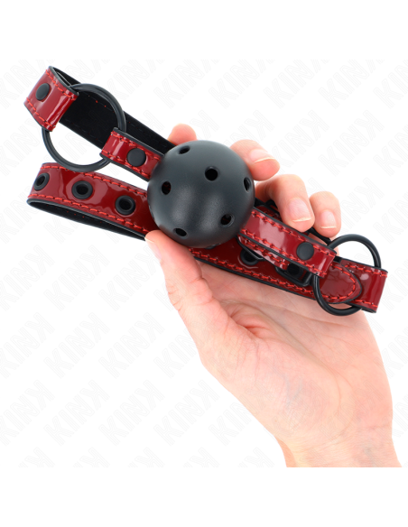 KINK - SHINY LEATHERETTE BALL 4.5 CM GAG 63.5 X 2 CM ADJUSTABLE 41 X 59 CM