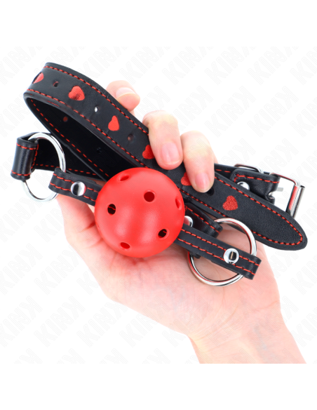 KINK - HOLLOW HARD RED BALL GAG MODEL 2 65 x 2.5 CM