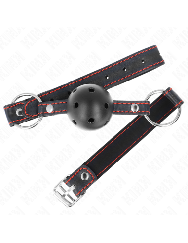 KINK - HOLLOW HARD BLACK BALL GAG MODEL 2 65 x 2.5 CM