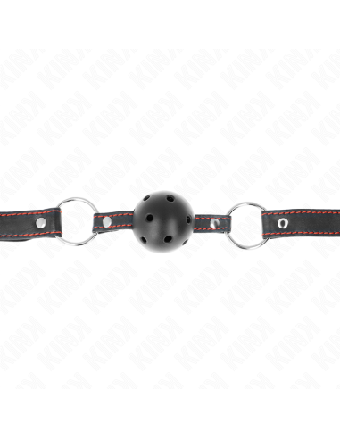 KINK - HOLLOW HARD BLACK BALL GAG MODEL 2 65 x 2.5 CM