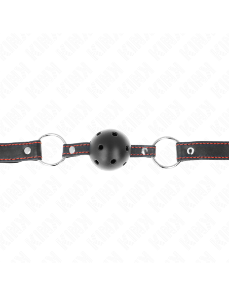 KINK - HOLLOW HARD BLACK BALL GAG MODEL 2 65 x 2.5 CM