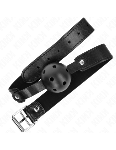 KINK - BLACK BREATHABLE BALL 4.5 CM GAG 65 x 2.5 CM