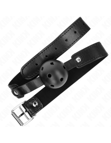 KINK - BLACK BREATHABLE BALL 4.5 CM GAG 65 x 2.5 CM