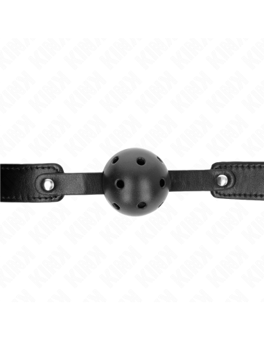KINK - BLACK BREATHABLE BALL 4.5 CM GAG 65 x 2.5 CM