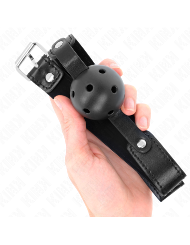KINK - BLACK BREATHABLE BALL 4.5 CM GAG 65 x 2.5 CM