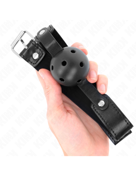KINK - BLACK BREATHABLE BALL 4.5 CM GAG 65 x 2.5 CM