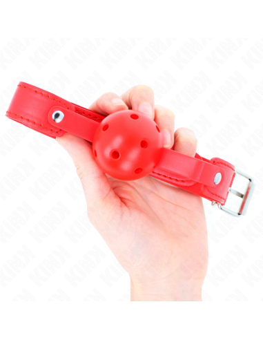 KINK - RED BREATHABLE BALL 4.5 CM GAG 65 x 2.5 CM