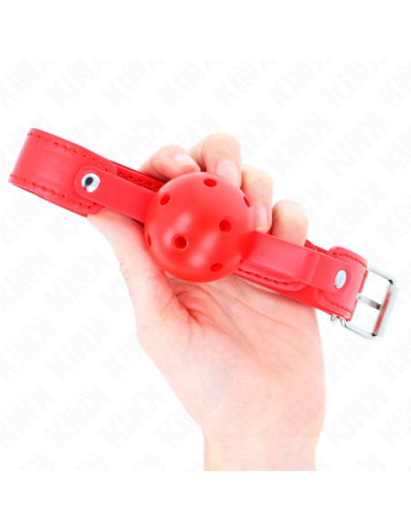 KINK - RED BREATHABLE BALL 4.5 CM GAG 65 x 2.5 CM