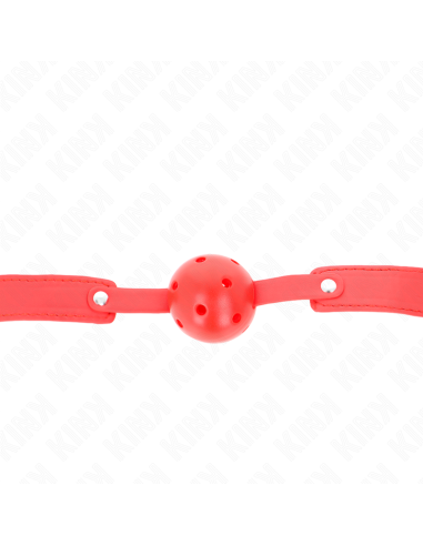 KINK - RED BREATHABLE BALL 4.5 CM GAG 65 x 2.5 CM