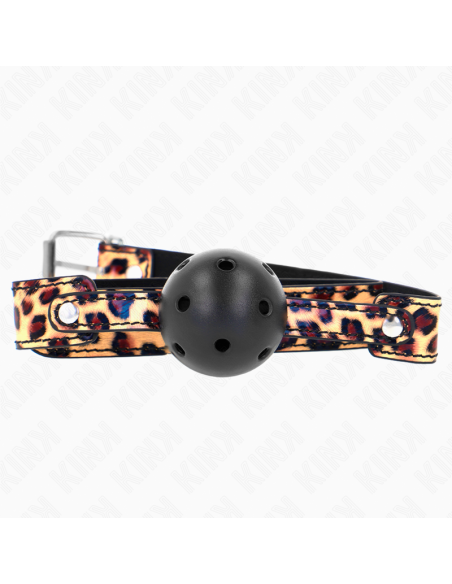 KINK - LEOPARD BREATHABLE BALL 4.5 CM GAG 65 x 2.5 CM