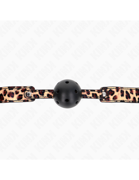 KINK - LEOPARD BREATHABLE BALL 4.5 CM GAG 65 x 2.5 CM