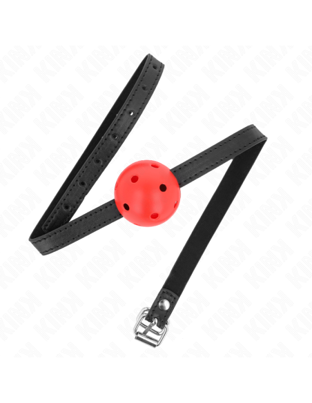 KINK - SIMPLICITY RED BREATHABLE 4.5 CM BALL GAG 62 x 1.5 CM