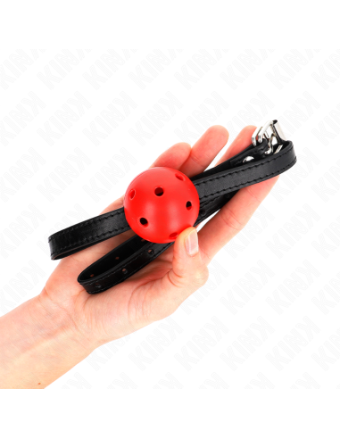 KINK - SIMPLICITY RED BREATHABLE 4.5 CM BALL GAG 62 x 1.5 CM
