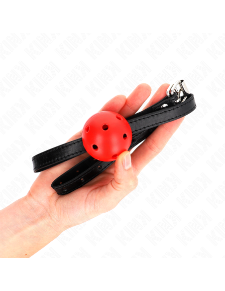 KINK - SIMPLICITY RED BREATHABLE 4.5 CM BALL GAG 62 x 1.5 CM