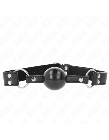 KINK - SOFT AND SOLID BALL 4 CM GAG WITH LEATHERETTE STRAP 62 x 2.5 CM ADJUSTABLE 42-58 CM