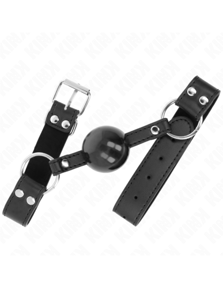 KINK - SOFT AND SOLID BALL 4 CM GAG WITH LEATHERETTE STRAP 62 x 2.5 CM ADJUSTABLE 42-58 CM