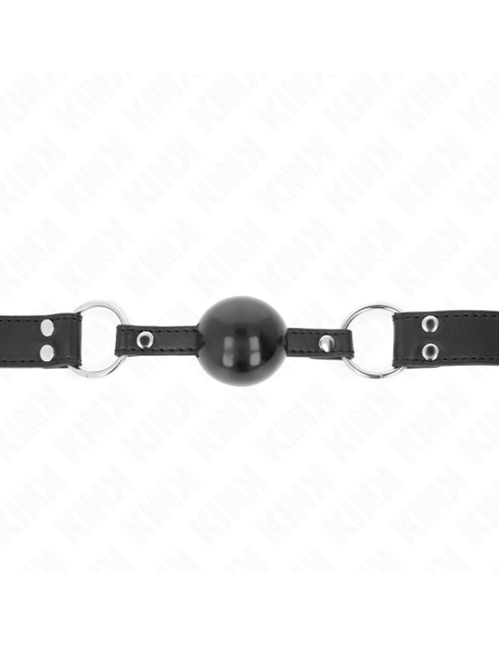 KINK - SOFT AND SOLID BALL 4 CM GAG WITH LEATHERETTE STRAP 62 x 2.5 CM ADJUSTABLE 42-58 CM