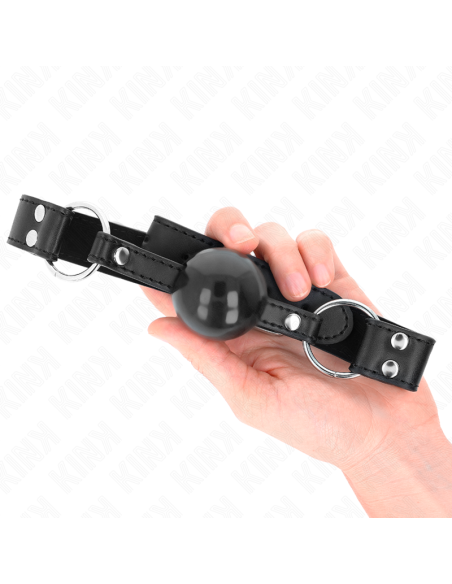 KINK - SOFT AND SOLID BALL 4 CM GAG WITH LEATHERETTE STRAP 62 x 2.5 CM ADJUSTABLE 42-58 CM
