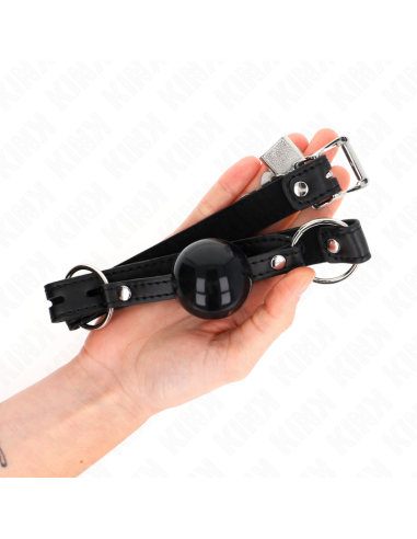 KINK - TPE BALL 4 CM GAG WITH BLACK LOCK 60 x 2 CM