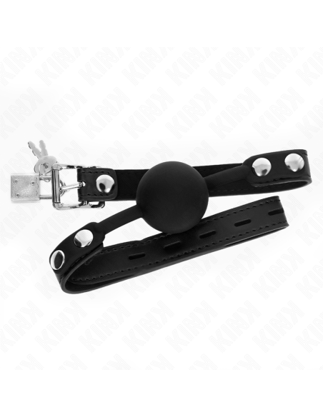 KINK - MODEL 1 SILICONE BALL 4 CM GAG WITH LOCK 60 x 2 CM