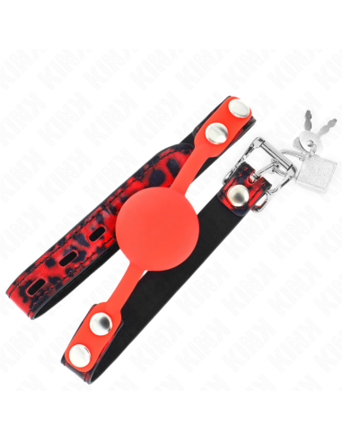 KINK - MODEL 2 SILICONE BALL 4 CM GAG WITH LOCK 60 x 2 CM