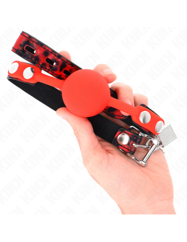 KINK - MODEL 2 SILICONE BALL 4 CM GAG WITH LOCK 60 x 2 CM