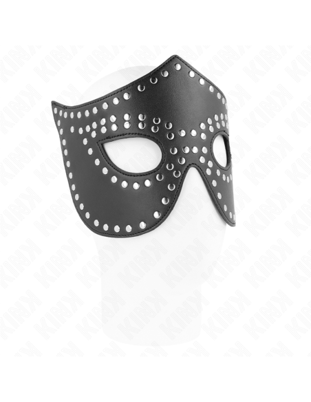 KINK - LEATHERETTE MASK WITH RIVETS MODEL 2 30 x 12 CM