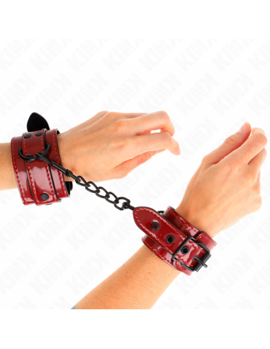 KINK - DARK RED WRIST CUFFS 23 X 5 CM