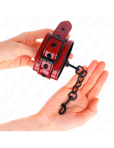 KINK - DARK RED WRIST CUFFS 23 X 5 CM