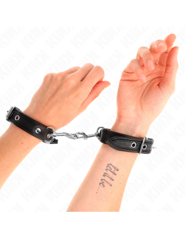 KINK - MINI BLACK WRISTBANDS WITH STUDS ADJUSTABLE 16-22 CM X 2 CM