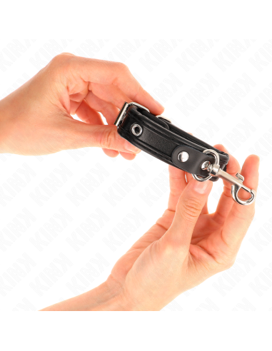 KINK - MINI JUODOS REGULIUOJAMOS APYRANKĖS SU KNIEDĖMIS 16-22 CM X 2 CM