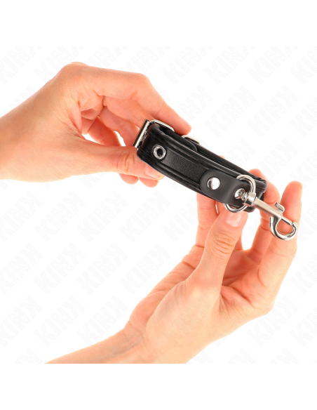 KINK - MINI JUODOS REGULIUOJAMOS APYRANKĖS SU KNIEDĖMIS 16-22 CM X 2 CM