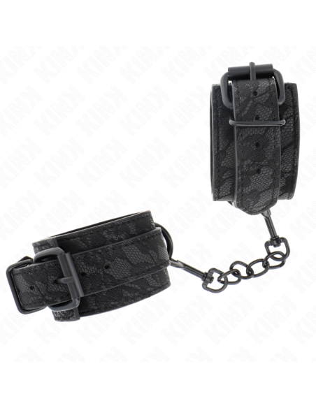 KINK - TAMSIOS NĖRINĖMIS DENGTOS RIŠO RANKOGALĖS, REGULIUOJAMOS JUODOS, 19-26 CM