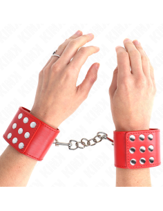 KINK - WRIST RESTRAINTS WITH SNAP FASTEN RED ADJUSTABLE 19-24 CM X 5.5 CM