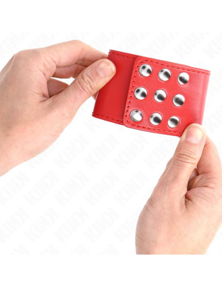KINK - WRIST RESTRAINTS WITH SNAP FASTEN RED ADJUSTABLE 19-24 CM X 5.5 CM