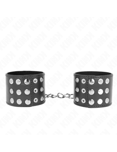 KINK - RIŠO ĮTVARAI SU SPAUSTUKU, JUODOS, REGULIUOJAMI, 19–24 CM X 5,5 CM