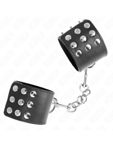 KINK - RIŠO ĮTVARAI SU SPAUSTUKU, JUODOS, REGULIUOJAMI, 19–24 CM X 5,5 CM