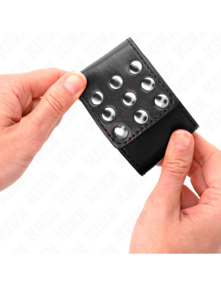 KINK - RIŠO ĮTVARAI SU SPAUSTUKU, JUODOS, REGULIUOJAMI, 19–24 CM X 5,5 CM