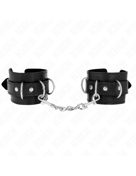 KINK - 3 D-RING WRIST RESTRAINTS ADJUSTABLE BLACK 17.5-25 CM X 6 CM