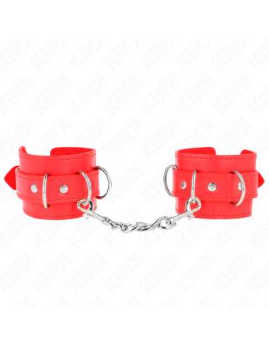 KINK - 3 D-RING WRIST RESTRAINTS ADJUSTABLE RED 17.5-25 CM X 6 CM
