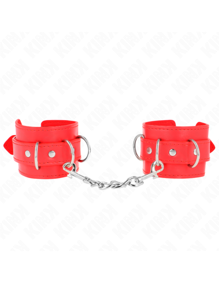 KINK - 3 D-RING WRIST RESTRAINTS ADJUSTABLE RED 17.5-25 CM X 6 CM
