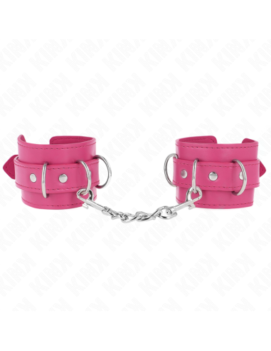 KINK - 3 D-RING WRIST RESTRAINTS ADJUSTABLE PINK 17.5-25 CM X 6 CM
